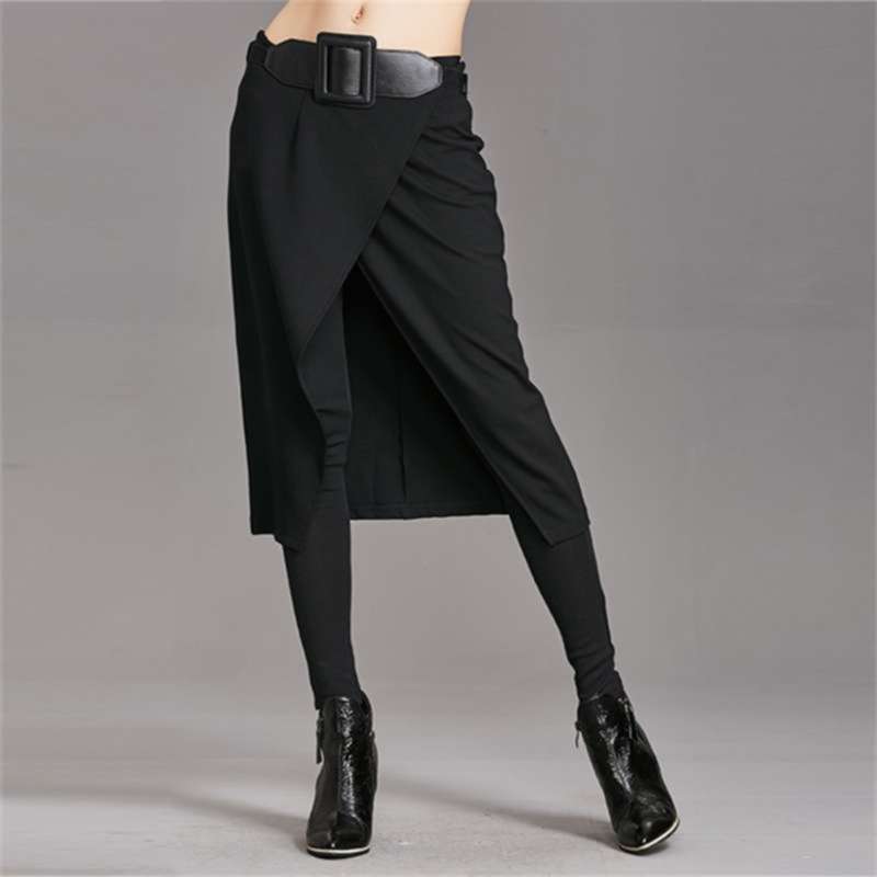 Spring Autumn Women Pants High Stretch Black Fake Two Pieces Pencil Skirt Female Fashion Trousers Streetwear WP24 210928, Black;white
Spring Autumn Women Pants High Stretch Black Fake Two Pieces Pencil Skirt Female Fashion Trousers Streetwear WP24 210928, Black;white