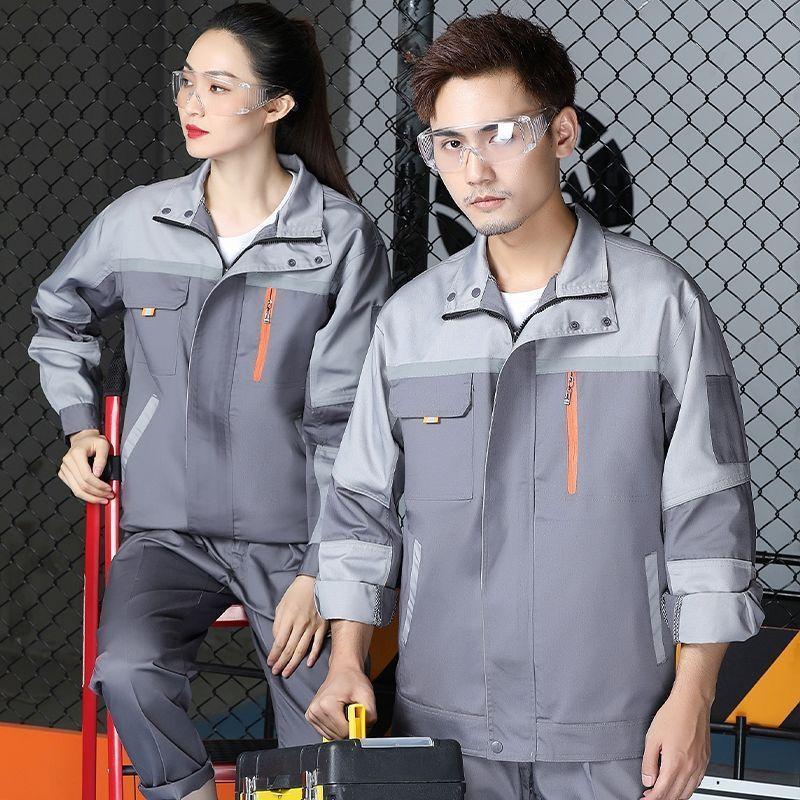 Long Sleeve Work Clothes Suit Men's Women's Wear-resistant Customized Auto Repair Labor Protection Factory Workshop Tracksuit Tracksuits