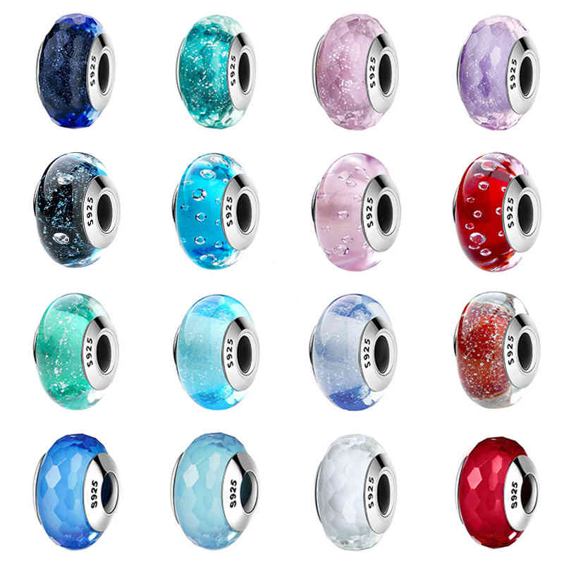 Arrivals Many Colors Glass Beads Blue Pink Green Red 925 Sterling Silver Charms Bracelets Woman Jewelry Diy Accessories
Arrivals Many Colors Glass Beads Blue Pink Green Red 925 Sterling Silver Charms Bracelets Woman Jewelry Diy Accessories