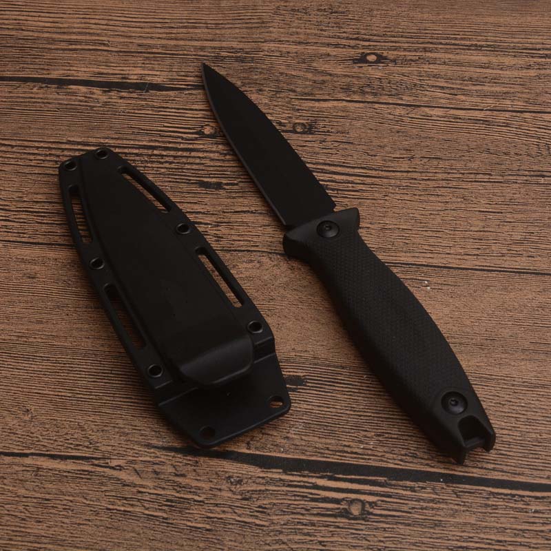 Special Offer KS 4007 Outdoor Survival Straight Tactical Knife 8Cr13Mov Double Action Black Oxide Blade ABS Handle Fixed Blades Knives knife With Kyde