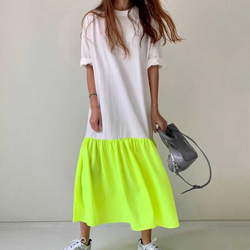 Korean-Style Casual Big Size Dress Solid Color Cotton Fashion Ladies Loose Summer Round Neck Women Clothing 210615, Grey
Korean-Style Casual Big Size Dress Solid Color Cotton Fashion Ladies Loose Summer Round Neck Women Clothing 210615, Grey