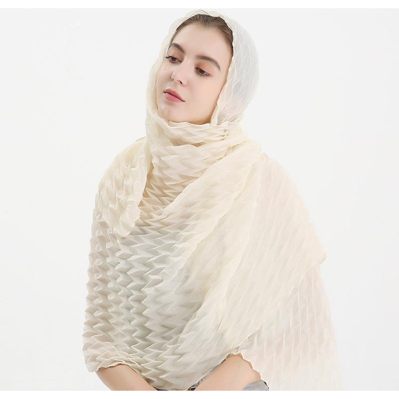 Scarves -selling Wrinkled Scarf Ladies Solid Color Pleated Monochrome Warm Cotton
Scarves -selling Wrinkled Scarf Ladies Solid Color Pleated Monochrome Warm Cotton