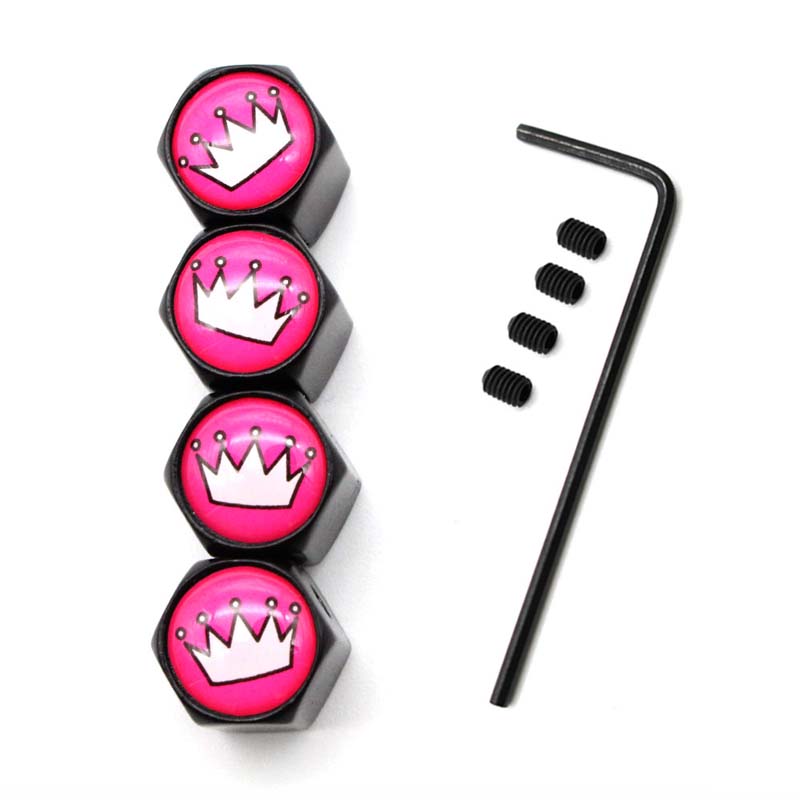 Tire Valve Caps Wheel Bolt & Nut Anti-theft Fashion Eyes Imperial Crown Car Wheel Tires Tyre Stem Air Cap Auto Airtight Covers