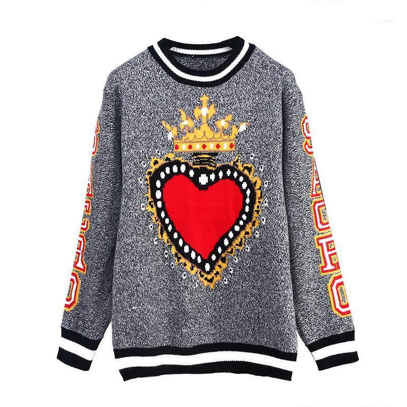 Fucloth Women' Sweaters Runway Designer Gray Heart Crown Print Women Sweater Pullovers Harajuku Street 2021 Winter Christmas Jumper Clothin, As pic
Fucloth Women' Sweaters Runway Designer Gray Heart Crown Print Women Sweater Pullovers Harajuku Street 2021 Winter Christmas Jumper Clothin, As pic