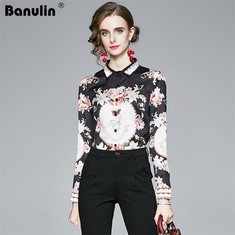 Banulin Vintage Blouse Long Sleeve Runway Print Turn Down Collar Lady Office Shirt Casual Loose Tops Plus Size Blusas 210603, Black
Banulin Vintage Blouse Long Sleeve Runway Print Turn Down Collar Lady Office Shirt Casual Loose Tops Plus Size Blusas 210603, Black