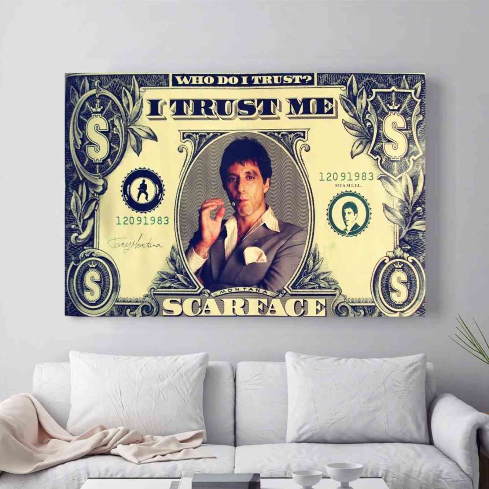 Scarface Trust Me Cotton Canvas Art Print Quote Poster Wall Pictures For Home Decoration Wall Decor Picture No Frame H1110
Scarface Trust Me Cotton Canvas Art Print Quote Poster Wall Pictures For Home Decoration Wall Decor Picture No Frame H1110
