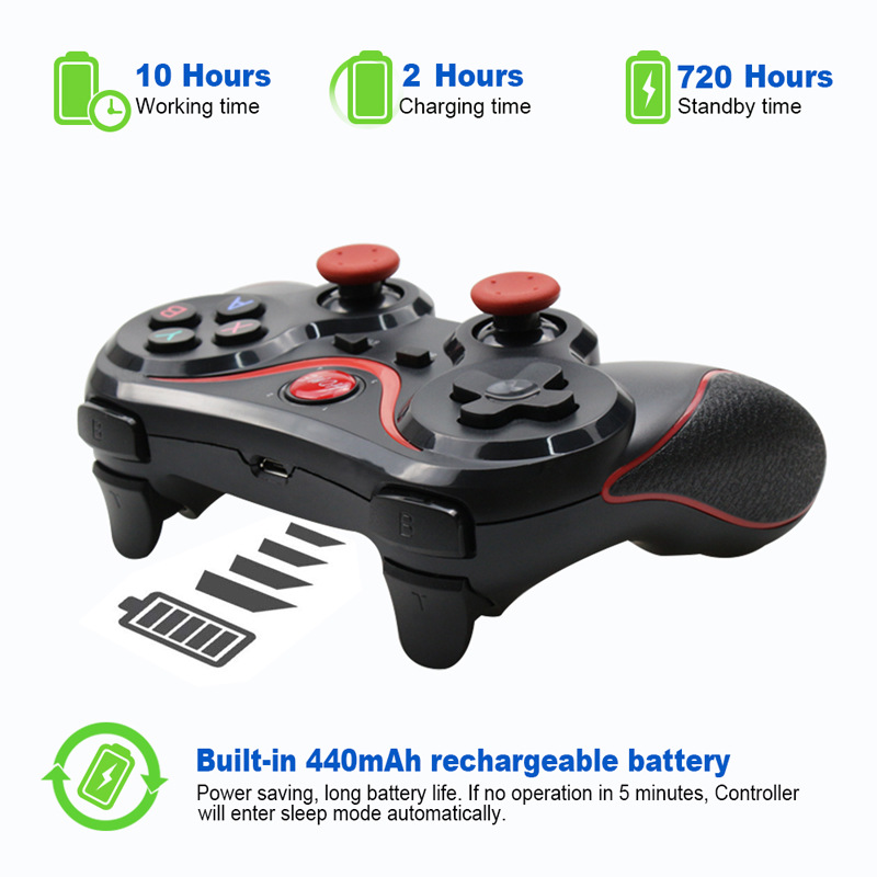 Wireless Joystick Gamepad PC Game Controller Remote Bluetooth-compatible Joystick For Mobile Phone Tablet TV Box Holder