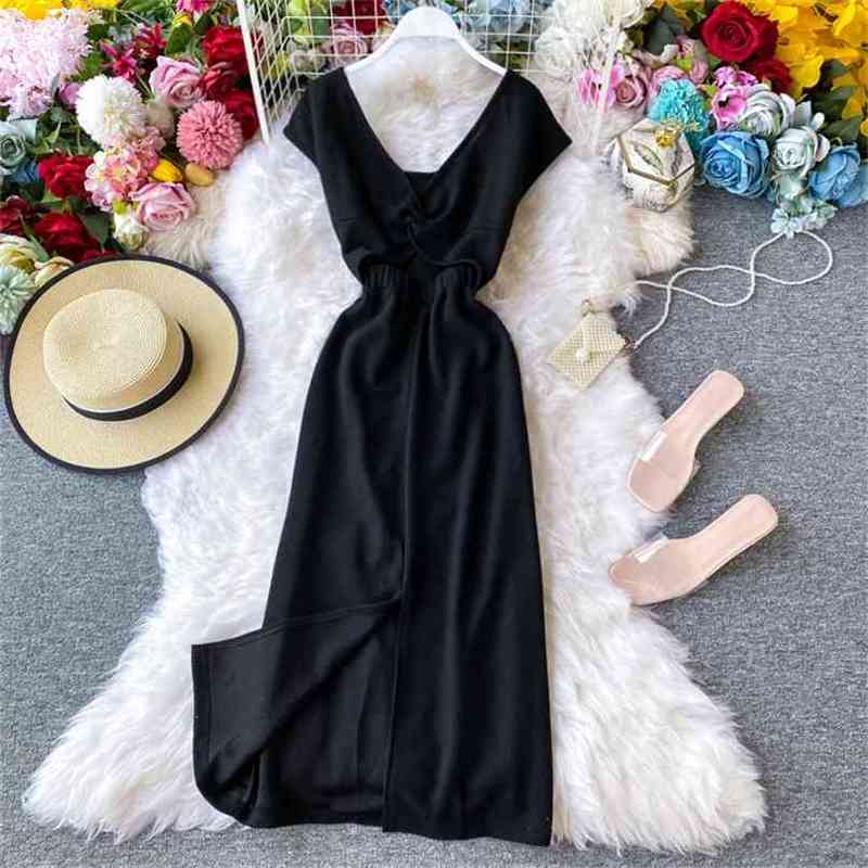 Women Casual Black Dress Sexy O-neck Slim Bodycon Summer Twisted Hollow Midi es Woman Long Robe Vestido 210525
Women Casual Black Dress Sexy O-neck Slim Bodycon Summer Twisted Hollow Midi es Woman Long Robe Vestido 210525