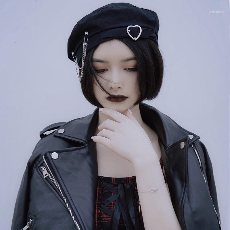 Harajuku Metal Love Buckle Chain Black Beret Girl Streetwear Berets, Finished product
Harajuku Metal Love Buckle Chain Black Beret Girl Streetwear Berets, Finished product