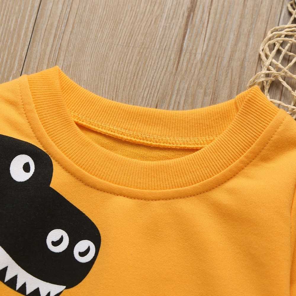Spring and Autumn Baby Toddler Adorable Dinosaur Print Pullover for Boy Pull Clothes 210528