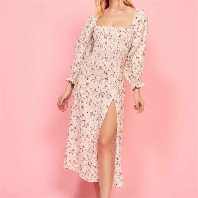 dress Fashion Elegant Puff Long Sleeve Dresses Vintage Floral Print White omen midi France Split vestido robe 210520, Beige
dress Fashion Elegant Puff Long Sleeve Dresses Vintage Floral Print White omen midi France Split vestido robe 210520, Beige