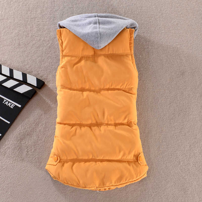 Plus Size 6XL Autumn Woman Winter Warm Down Vests Female Oversized Thick Women Removable Hooded Waistcoat 210819