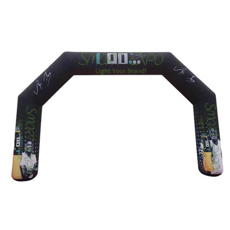 Inflatable Start Finish Gate Racing Competition Arch 0.9xW8xH4.5m for Marathon Race Event with Custom Printing and Blower
