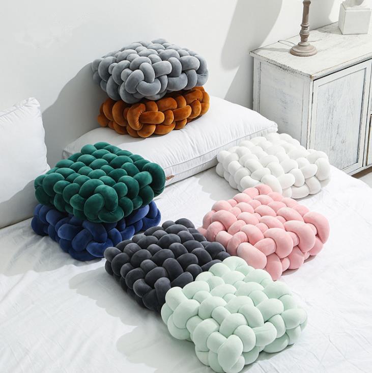 Cushion/Decorative Pillow Living Room Soft Plush Knot Cushion Sofa Solid Color Square Hand-woven Office Chair Home Decor
Cushion/Decorative Pillow Living Room Soft Plush Knot Cushion Sofa Solid Color Square Hand-woven Office Chair Home Decor