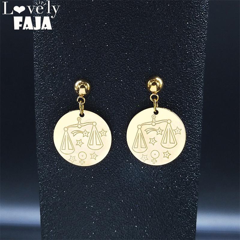 Stud 2021 Stainless Steel Libra Earrings Gold Color Small Round For Women Jewelry Acero Inoxidable Mujer E9211S02, Golden;silver
Stud 2021 Stainless Steel Libra Earrings Gold Color Small Round For Women Jewelry Acero Inoxidable Mujer E9211S02, Golden;silver