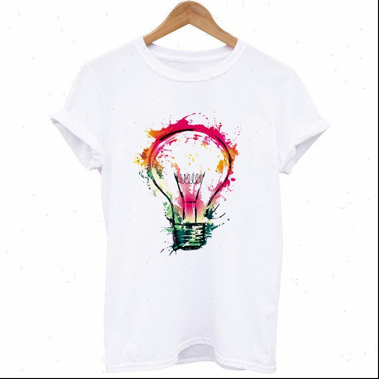 colorful women t shirt light bulb print short sleeve o neck loose tshirt summer fashion tee, White
colorful women t shirt light bulb print short sleeve o neck loose tshirt summer fashion tee, White