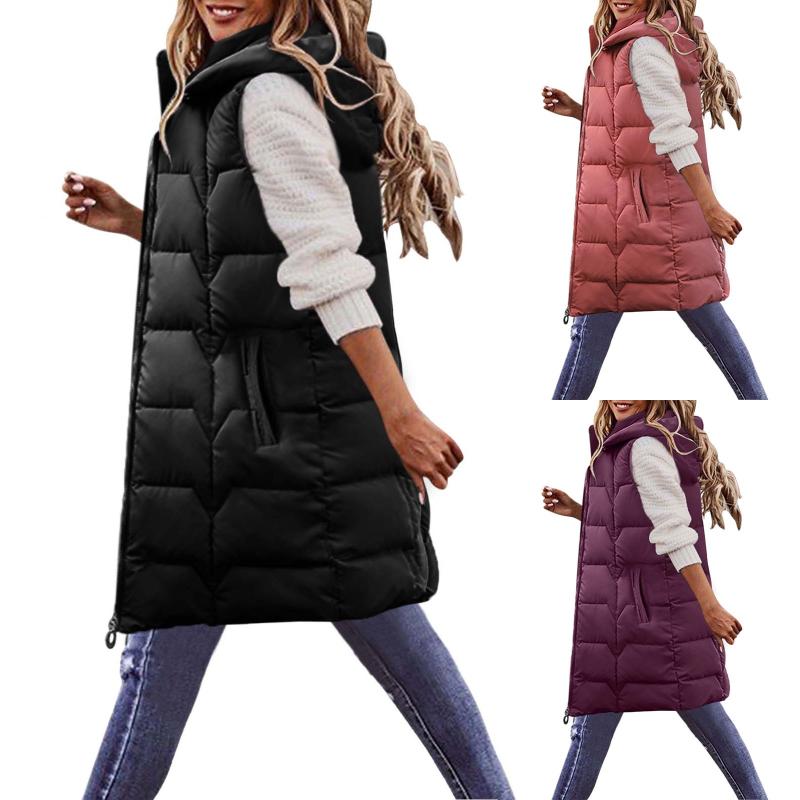 Women's Jackets Solid Color Coat Casual Sleeveless Warm Winter Coats Zipper Hooded Pocket Long Soft Fashion Jacket, Black;brown
Women's Jackets Solid Color Coat Casual Sleeveless Warm Winter Coats Zipper Hooded Pocket Long Soft Fashion Jacket, Black;brown