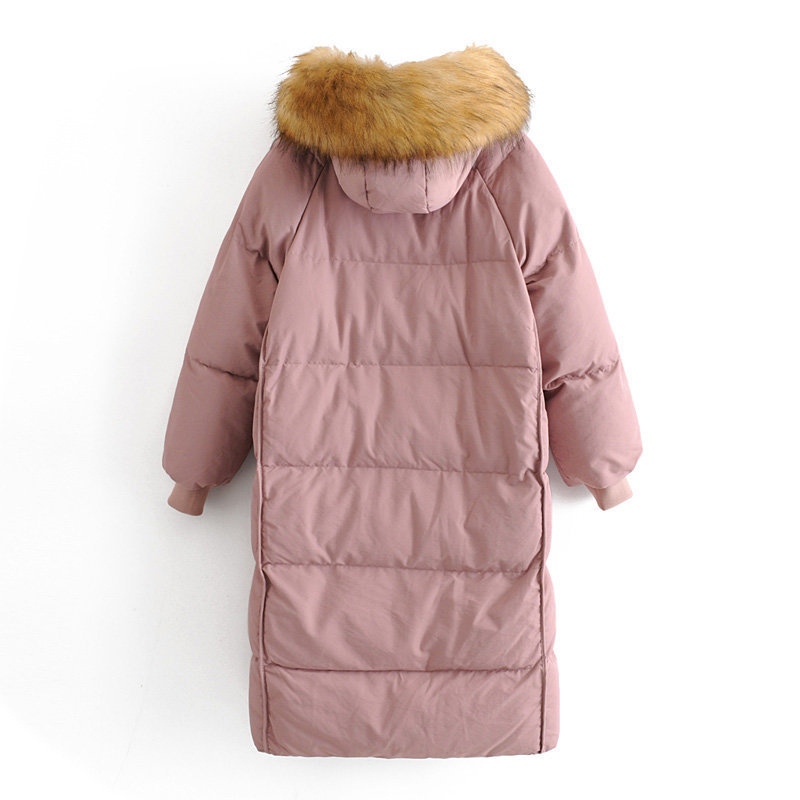 Thicken Warm Solid Hooded Long Coat Women Winter Zipper Lace Up Casual Parkas Coats Wide Waisted Sleeve Jacket Veste Femme 210515