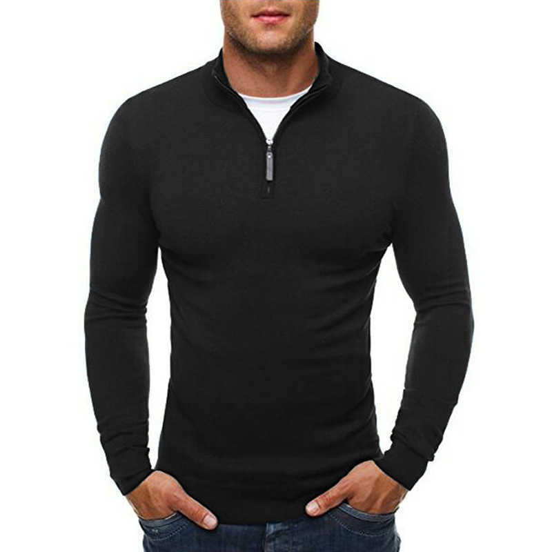 Mens Sweaters Casual Cotton Turtleneck Knitted Sweater Men Slim Fit Long Sleeve Solid Knitwear Pullover Men Size M-3XL 210929