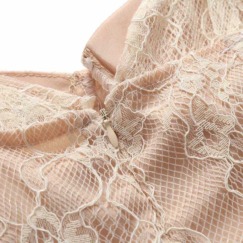 Summer Lace Dress Women Separate sleeves Vintage Elegant Chic Lady Corset Short Dress Women 210709