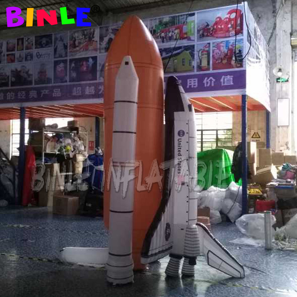 6m 20ft large inflatable space shuttle with base giant rocket advertising spacecraft for event