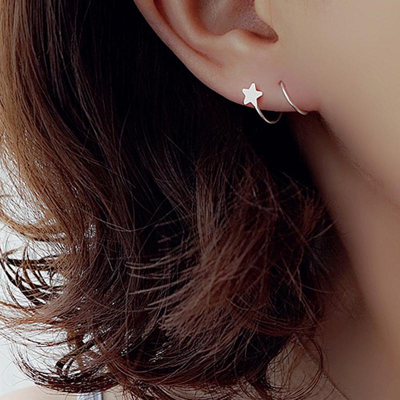Stud Silver Pentagram Star Ear Bone Buckle Rotating Wave Mini Earrings For Women Personality Jewelrry Fashion, Golden;silver
Stud Silver Pentagram Star Ear Bone Buckle Rotating Wave Mini Earrings For Women Personality Jewelrry Fashion, Golden;silver