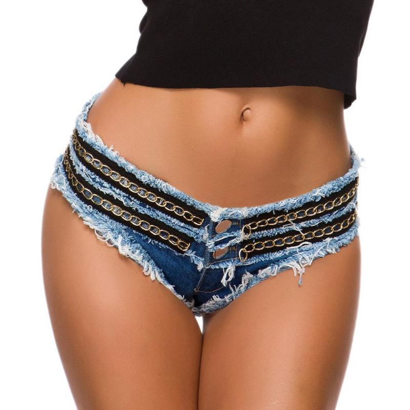 Women's Jeans Women Sexy Short Booty Shorts Denim Ripped Hole Low Waist Casual Beach Vacation Wear Pants Club Party Bottom