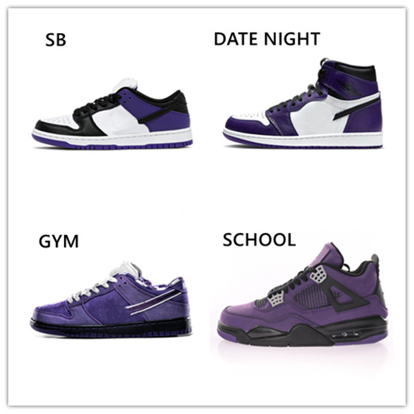 Collections of Purple Colorway Jumpman Shoes Leisure Sneakers Men Women Basketball Shoes Outdoor School Date Night Leisure Sports With Original B