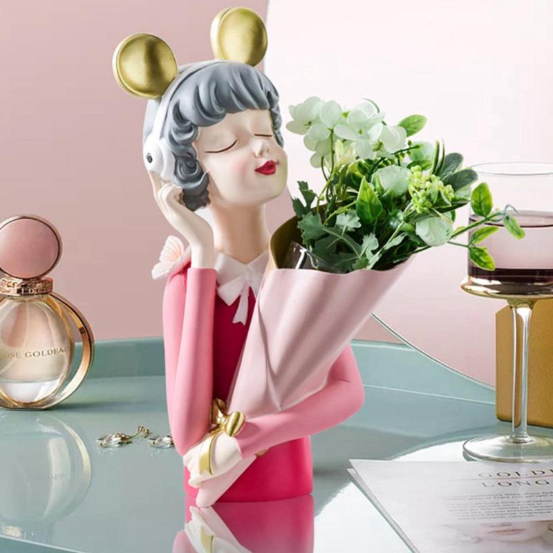 Nordic Style Modern Home Resin Girl Holding Vase Dried Flower Decorati Dining Table Dccoration Vases For Flowers
Nordic Style Modern Home Resin Girl Holding Vase Dried Flower Decorati Dining Table Dccoration Vases For Flowers