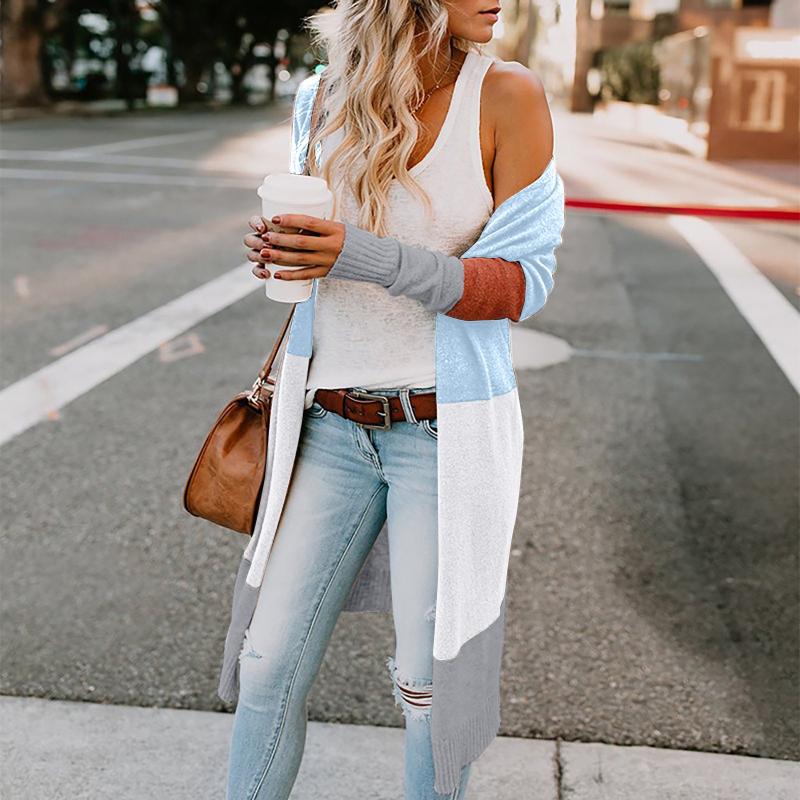 Women' Knits & Tees Women Chic Patchwork Cardigan Casual Loose Long Sleeve Knee-Length Spring Autumn Streerwear Abrigos Para Mujer, Brown
Women' Knits & Tees Women Chic Patchwork Cardigan Casual Loose Long Sleeve Knee-Length Spring Autumn Streerwear Abrigos Para Mujer, Brown
