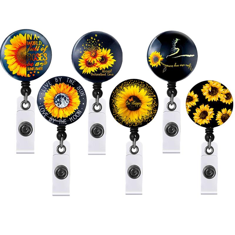 Card Holders Retractable Sunflower ID Chest Clip Employees Name Badge Reel Workers Staff Work Holder Bag Accessories Lanyard, 1pcs colour random
Card Holders Retractable Sunflower ID Chest Clip Employees Name Badge Reel Workers Staff Work Holder Bag Accessories Lanyard, 1pcs colour random
