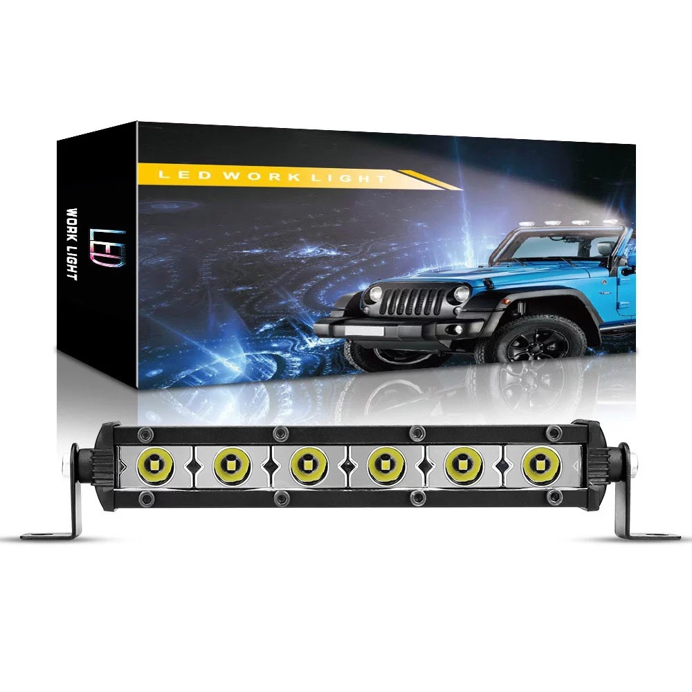 1pc Car LED Lights Work Bar Working Lamp Driving Fog Offroad SUV 4WD high quality 6LED Auto Boat Truck Emergency Light accessories