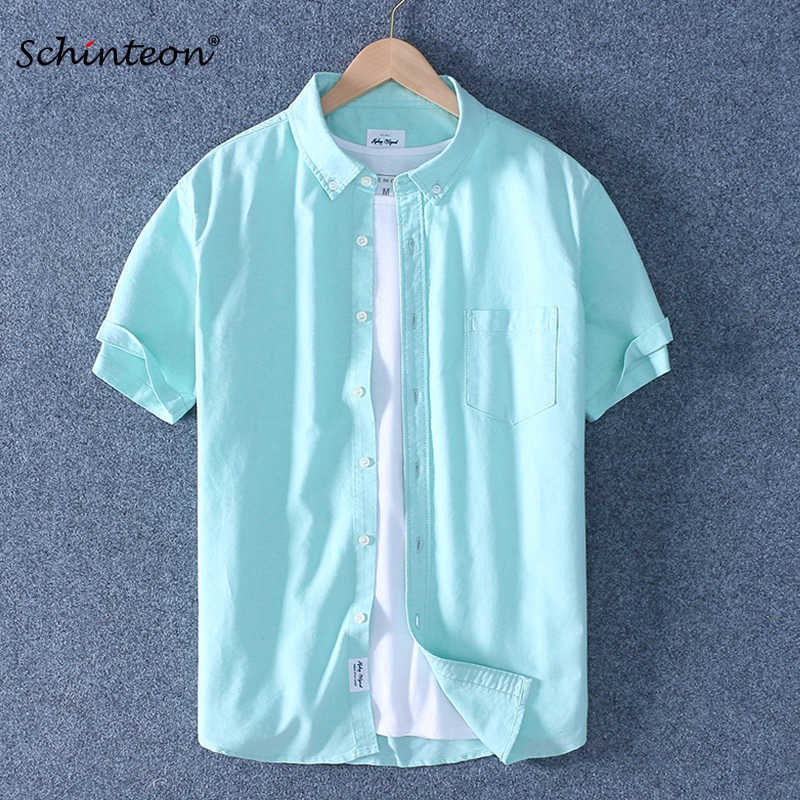 Brand Schinteon Men Summer 100% Cotton Shirt Oxford Short sleeved Smart Casual Slim Turn-down Collar Arrival 210721, White
Brand Schinteon Men Summer 100% Cotton Shirt Oxford Short sleeved Smart Casual Slim Turn-down Collar Arrival 210721, White