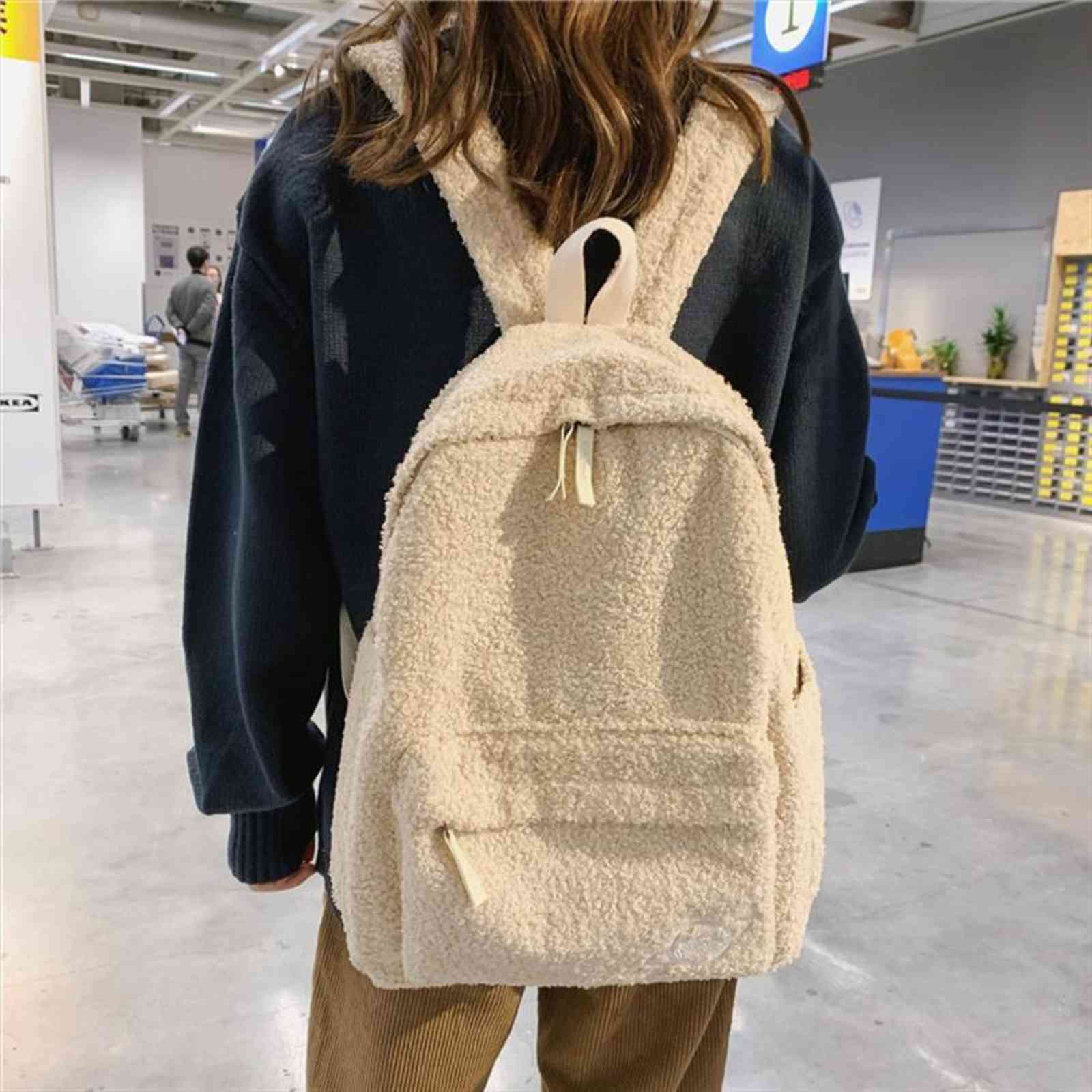 simple plush backpack women winter style shoulder school bag for teenage girls college 14 inch lapbackpacks ladies
simple plush backpack women winter style shoulder school bag for teenage girls college 14 inch lapbackpacks ladies
