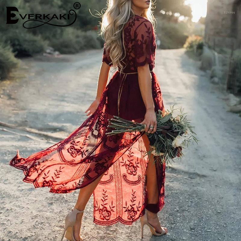 Women's Swimwear Everkaki Lace Embroidery Kimonos Women Summer Beach Red Coat Sexy See Through Party Bikini Outerwear Robes Kimono Female 20
Women's Swimwear Everkaki Lace Embroidery Kimonos Women Summer Beach Red Coat Sexy See Through Party Bikini Outerwear Robes Kimono Female 20
