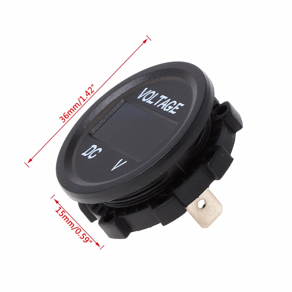 Car Motorcycle Dc 5 V-48 V Led Panel Digital Voltage Meter Voltage Screen Type1 Waterproof Tester Tool