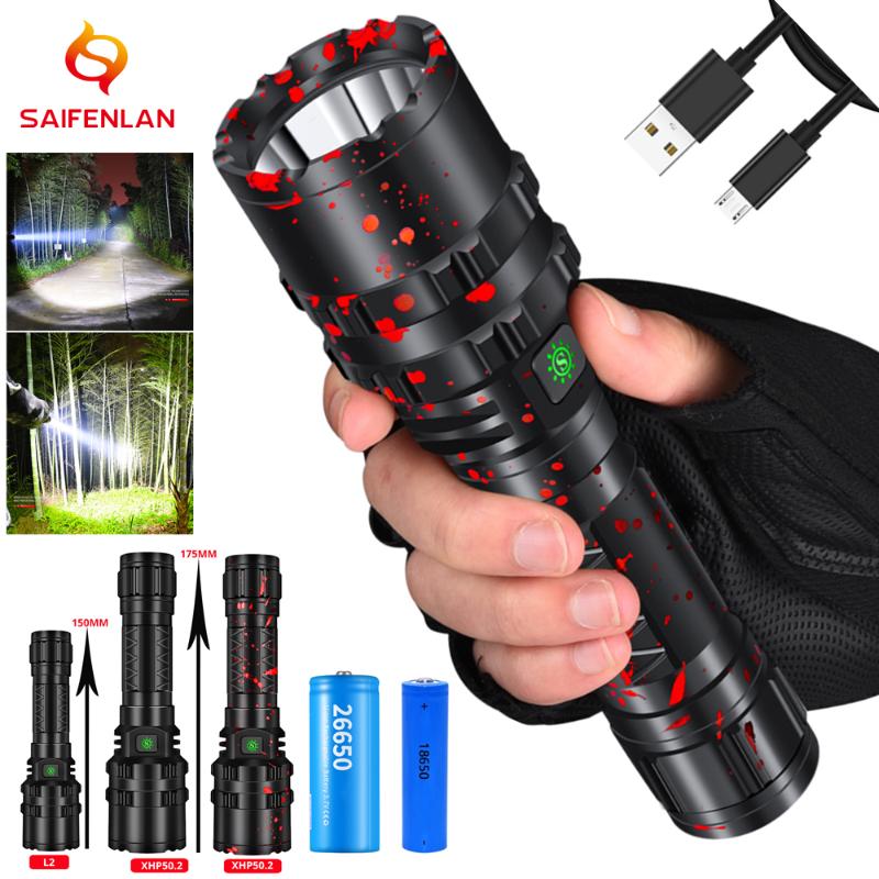 Lumens 5 Modes Lamp XHP50.2 L2 Most Powerful USB Led Torch XHP50 18650/26650 Rechargeable Hunting Light Flashlights Torches
Lumens 5 Modes Lamp XHP50.2 L2 Most Powerful USB Led Torch XHP50 18650/26650 Rechargeable Hunting Light Flashlights Torches
