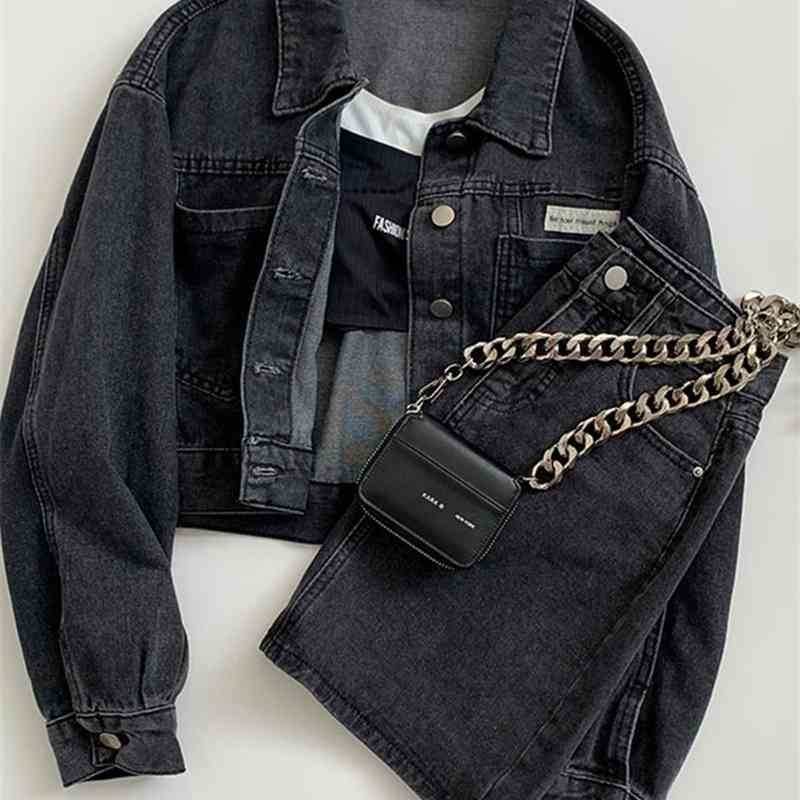 Suit women's summer temperament fashion Korean style denim jacket + high-waist skirt 210525, Black skirt
Suit women's summer temperament fashion Korean style denim jacket + high-waist skirt 210525, Black skirt