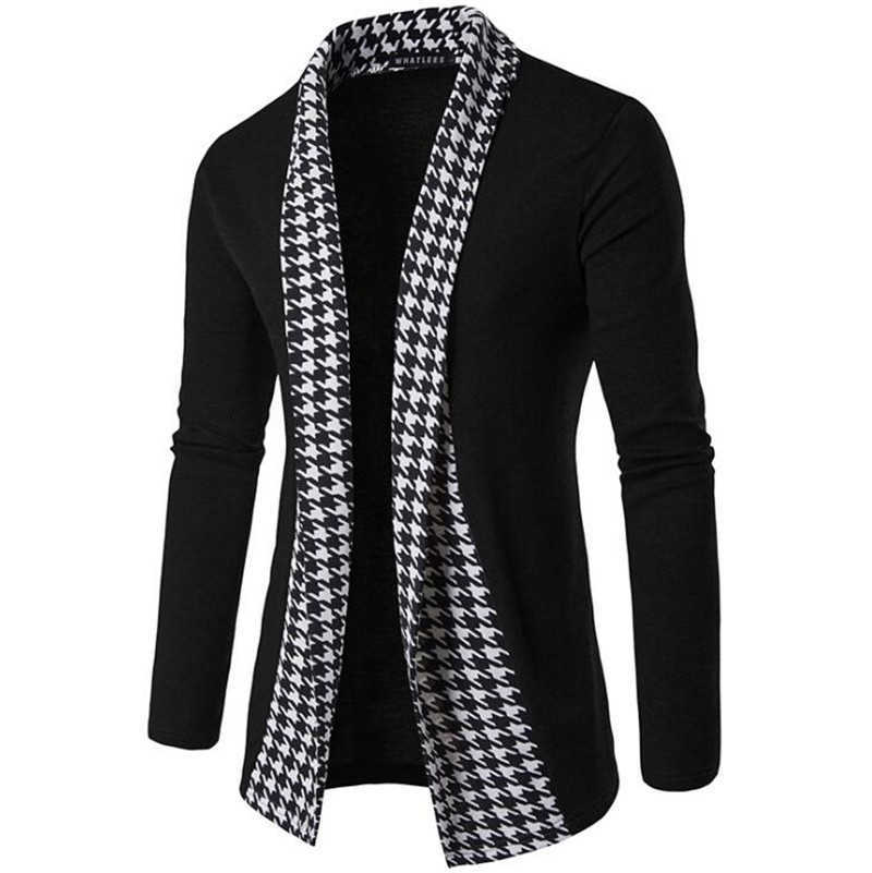 Covrlge Autumn Winter Classic Cuff Knit Cardigan Men's Sweaters High Quality Men Knitted Coats Male Knitwears MZL046 211018