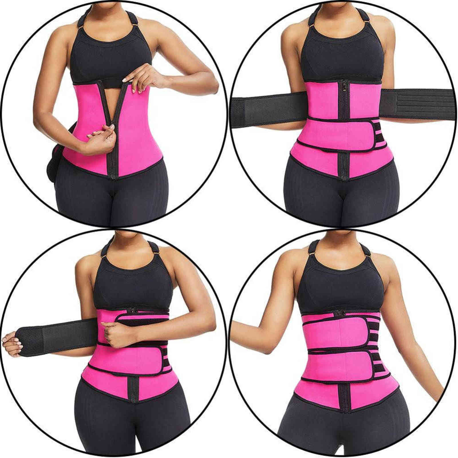 Body Waist Trainer Corset Women Girdle Neoprene Cincher Slimming Belt Weight Loss Sweat Sport Flat Belly Sheath Tummy Shaper 211015