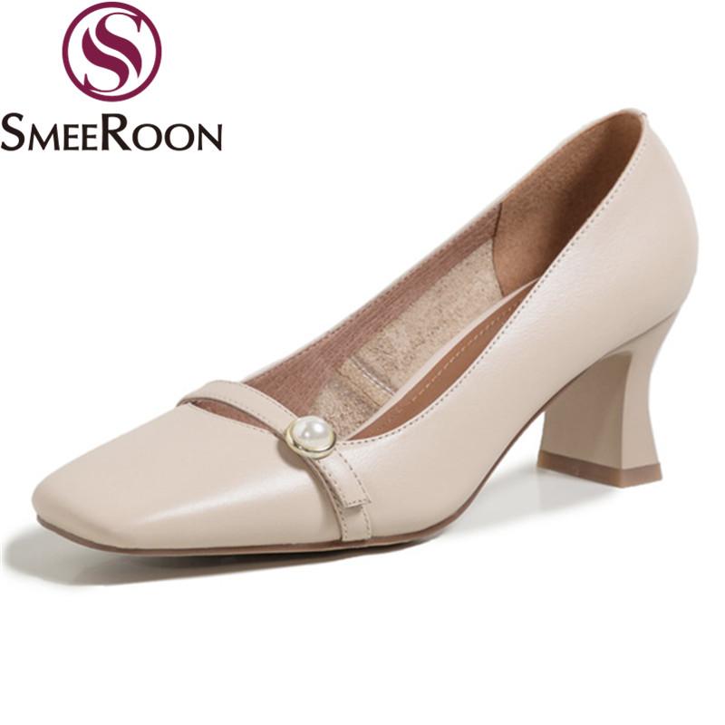 Smeeroon 2021 Genuine Leather Shoes Women Summer Shallow High Heels Ladies Spring Black Apricot Party Dress
Smeeroon 2021 Genuine Leather Shoes Women Summer Shallow High Heels Ladies Spring Black Apricot Party Dress