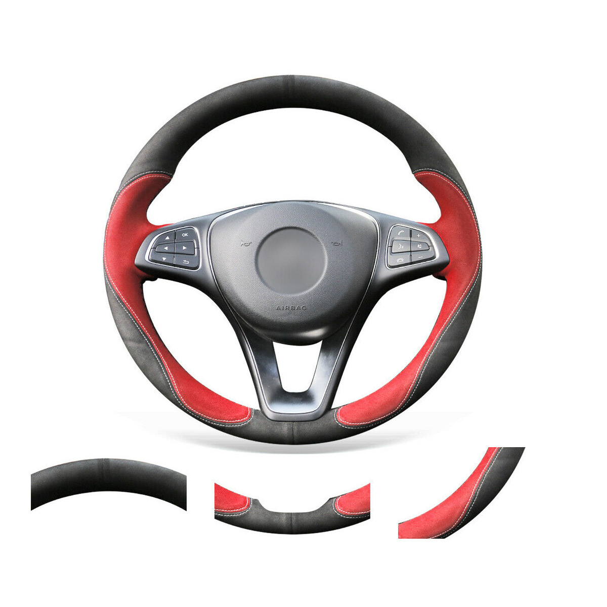 DIY Custom Hand Stitched Black Suede Steering Wheel Cover For Benz W205 C117 C218 W213 X156
DIY Custom Hand Stitched Black Suede Steering Wheel Cover For Benz W205 C117 C218 W213 X156