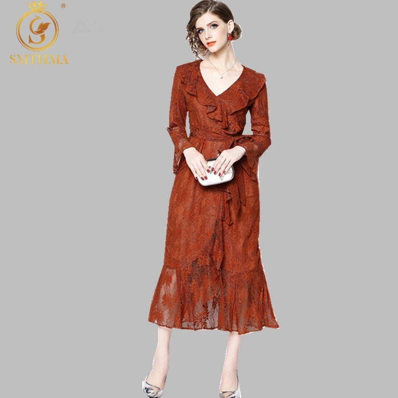 Lace Ruffle Sexy Caramel Colour Runway Dress Female Elegant Flare Sleeve Ladies Women Spring Party Dresses 210520, Photo color
Lace Ruffle Sexy Caramel Colour Runway Dress Female Elegant Flare Sleeve Ladies Women Spring Party Dresses 210520, Photo color