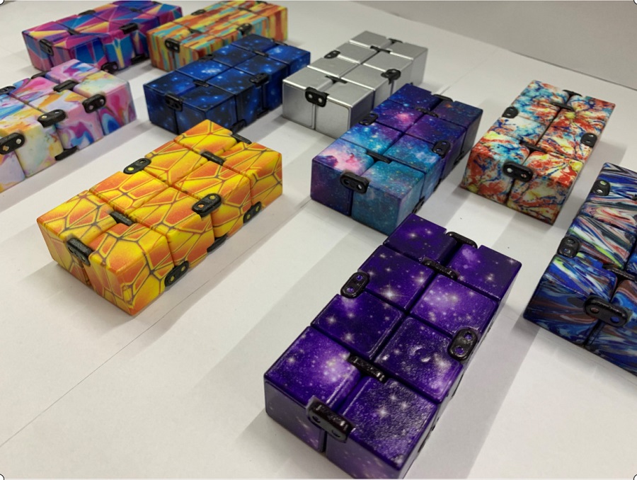 party Color second-generation unlimited starry sky decompression Cube relieve anxiety pocket fingertip flip and fold finger toy