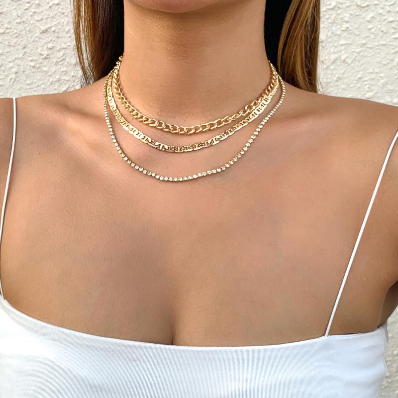 Chokers Lacteo Neo Gothic Shiny Rhinestone Chain Necklace For Women Hip Hop Multi Layered Iron Alloy Choker Jewelry Accessories
Chokers Lacteo Neo Gothic Shiny Rhinestone Chain Necklace For Women Hip Hop Multi Layered Iron Alloy Choker Jewelry Accessories