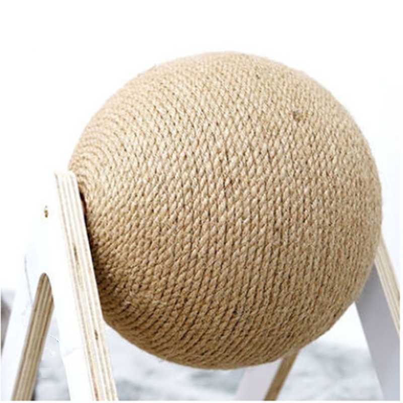 Pet Toy Board Does Not Fall Off The Debris Solid Wood Vertical Anti-boring Grinding Paw Sisal Ball Cat Household Goods 210929