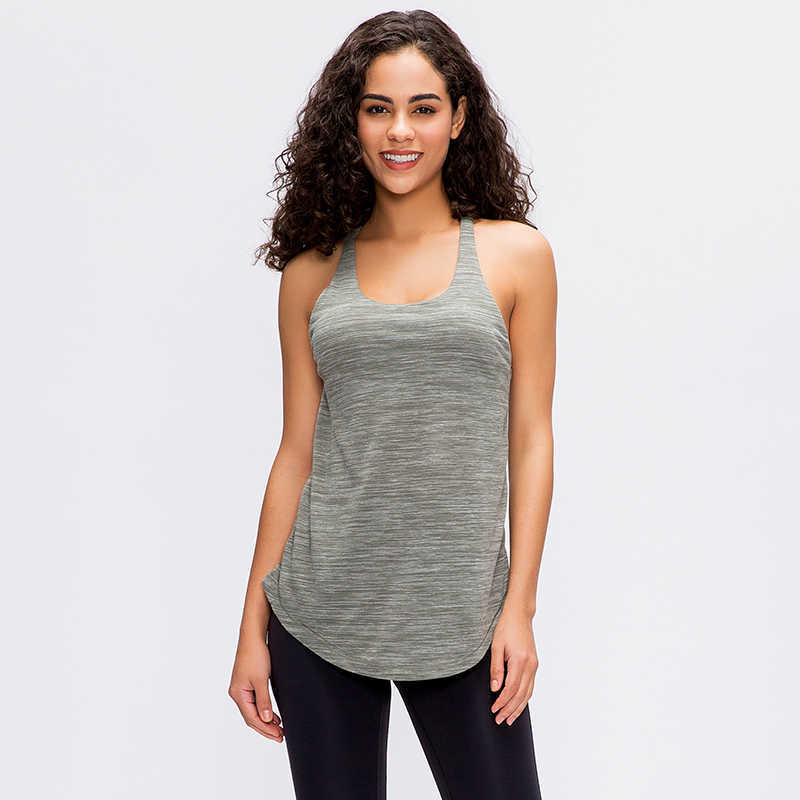 NWT 2 In 1 FLY Crisscross Yoga Gym Tank Tops+Inside Bra Women Loose Fit Soft Workout Fiess Vest T200628