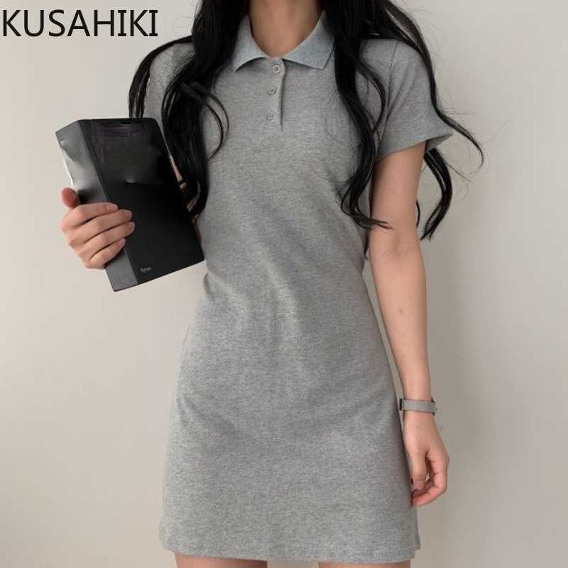 KUSAHIKI Slim Knitted Woman Dress Short Sleeve Turn-down Collar Bodycorn Dresses Summer Sweater Vestidos Mujer 6H594 210602, Gray
KUSAHIKI Slim Knitted Woman Dress Short Sleeve Turn-down Collar Bodycorn Dresses Summer Sweater Vestidos Mujer 6H594 210602, Gray