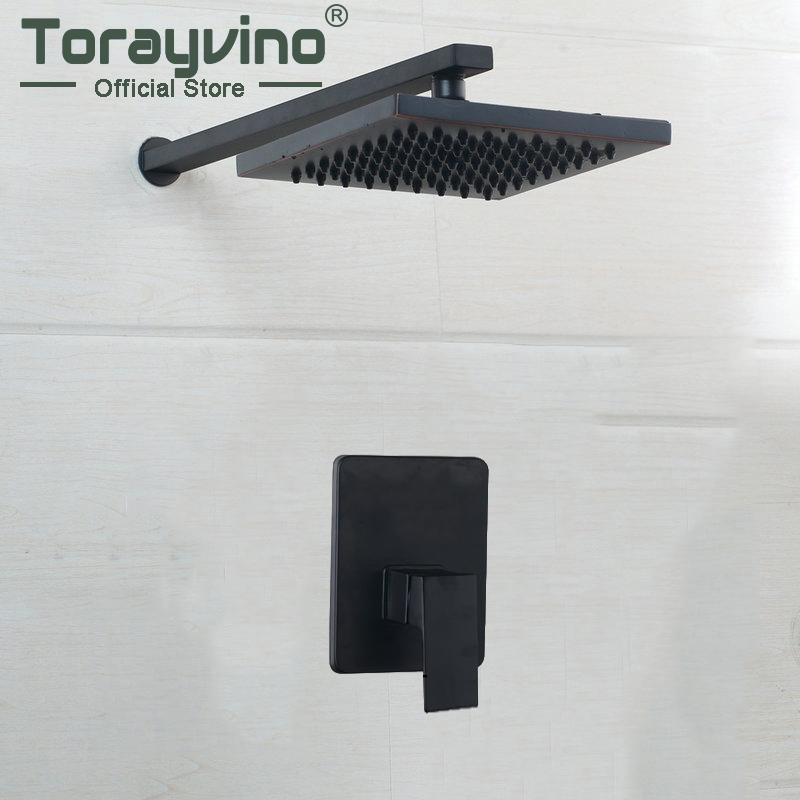 Luxury Black Wall Mounted Bathroom Rainfall Shower Faucet Set Oil Rubbed Bronze Head & Hand Sets 
Luxury Black Wall Mounted Bathroom Rainfall Shower Faucet Set Oil Rubbed Bronze Head & Hand Sets