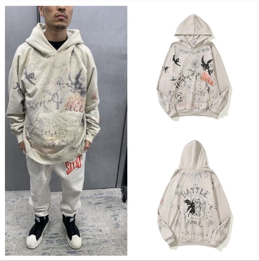 Mens hoodie Europe America Kanye same style Graffiti casual fashion hoodies men and women Spider bat print high quality Pullover Sweatshirts, Black
Mens hoodie Europe America Kanye same style Graffiti casual fashion hoodies men and women Spider bat print high quality Pullover Sweatshirts, Black